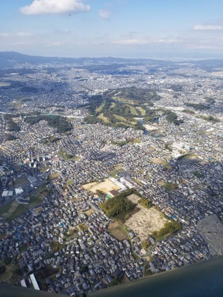 ヘリコプターから見る奈良盆地1